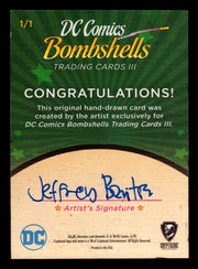 2019 DC Comics Bombshells III Artist Jeffrey Benitez Sketch Card Cryptozoic   - TvMovieCards.com