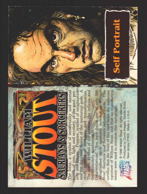 1996 William Stout Saurians and Sorcerers Series 3 Autograph Card   - TvMovieCards.com