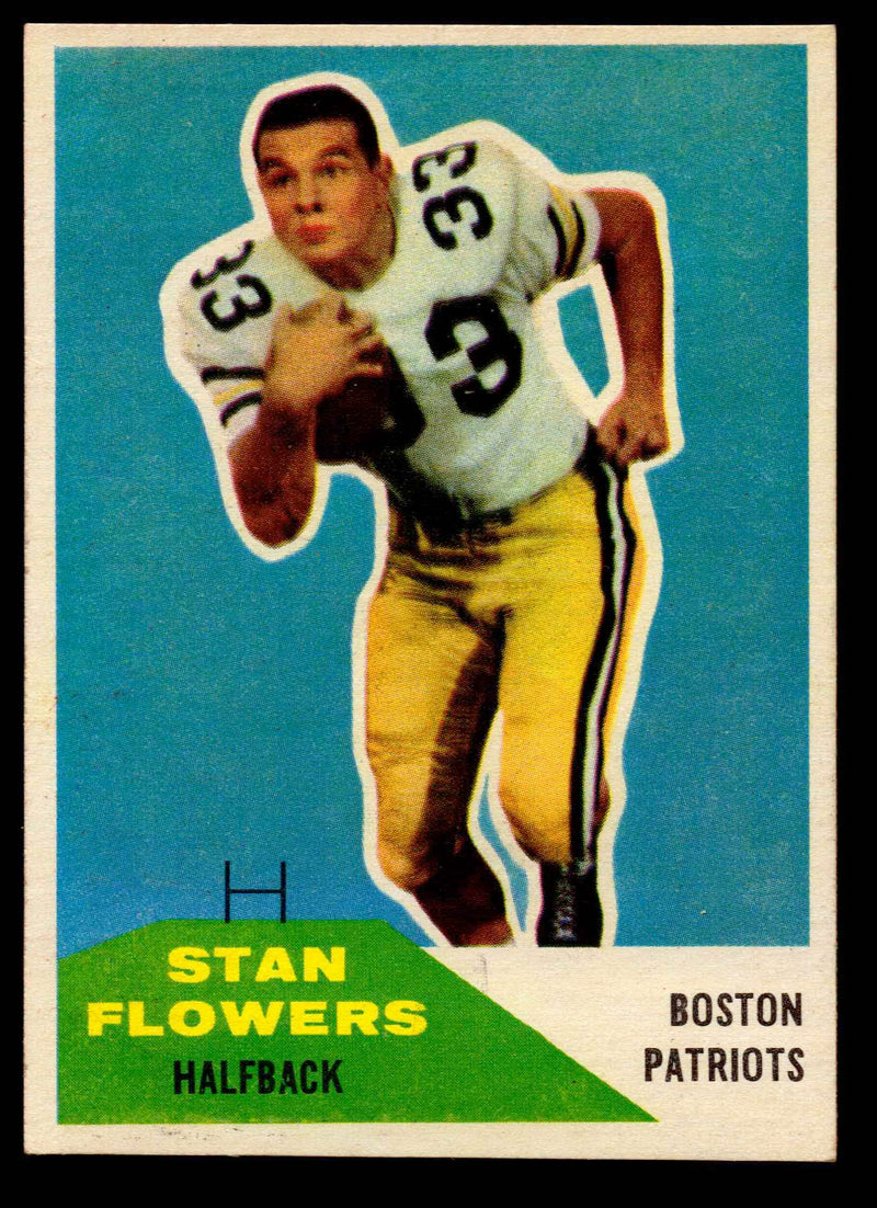 1960 Fleer Football ERROR Back Trading Card #115 Stan Flowers / #96 Richie Lucas   - TvMovieCards.com