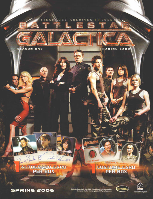 Battlestar Galactica Season One 1 Trading Card Dealer Sell Sheet Sale Promo Ad   - TvMovieCards.com