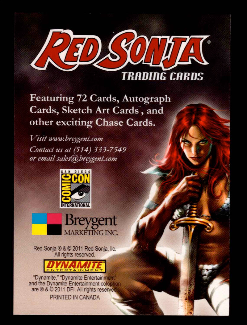 Red Sonja 2012 Breygent Promo San Diego Comic Con Trading Card SDCC   - TvMovieCards.com