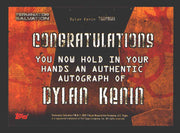 Terminator Salvation Movie Dylan Kenin - Turnbull Autograph Card 2009 Topps   - TvMovieCards.com
