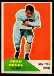 1960 Fleer Football ERROR Back Trading Card #43 Fran Rogel / #36 Bob Yates   - TvMovieCards.com