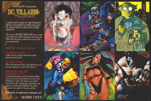 1995 DC Villains: The Dark Judgment Uncut 6 Card PROMO Sheet Skybox   - TvMovieCards.com