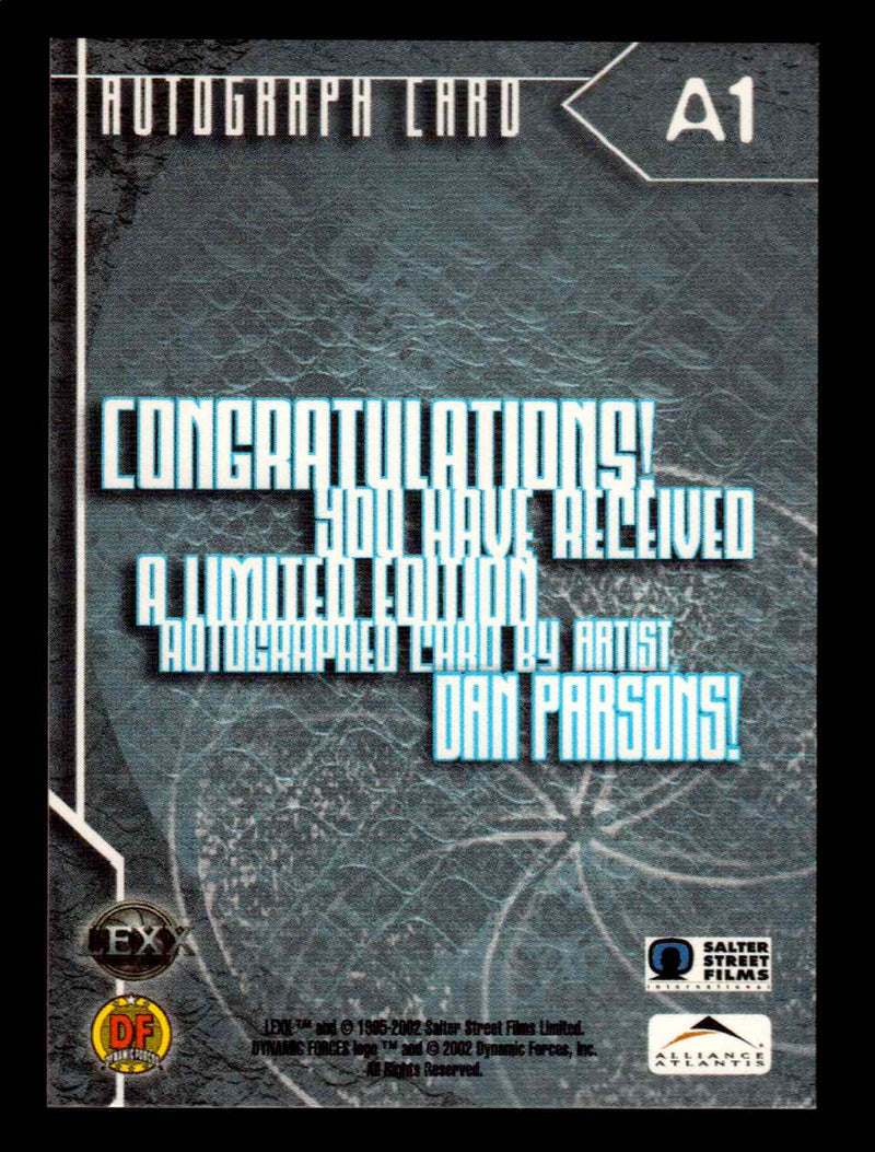2002 Lexx Dynamic Forces A1 Dan Parsons Autograph Trading Card   - TvMovieCards.com