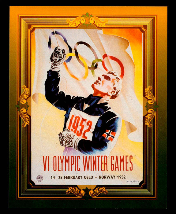 Atlanta 1996 Olympic Games Collect A Card Poster Card TSC-1 - TSC-12 TSC-6 Winter Olympiad VI 1952 Olso  - TvMovieCards.com
