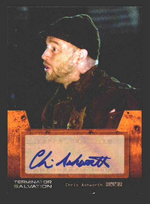 Terminator Salvation Movie Chris Ashworth - Richter Autograph Card 2009 Topps   - TvMovieCards.com