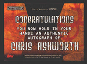 Terminator Salvation Movie Chris Ashworth - Richter Autograph Card 2009 Topps   - TvMovieCards.com