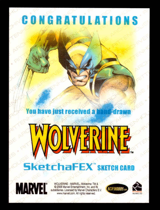 2009  X-Men Origins Wolverine Artist Sketch Trading Card by Steven Miller   - TvMovieCards.com
