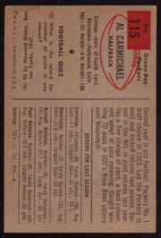 1954 Bowman Football Trading Card - Al Carmichael #115 Green Bay Packers   - TvMovieCards.com