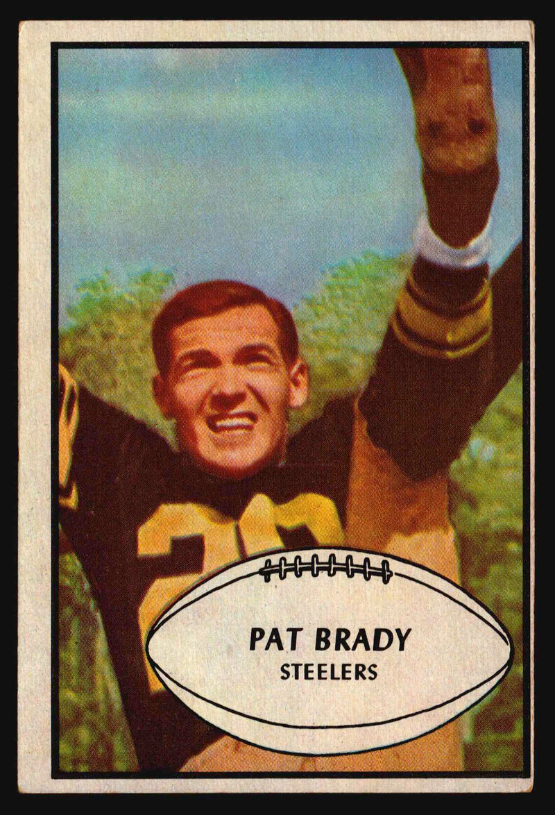 1953 Bowman Football Trading Card - Pat Brady #10 VG/EX   - TvMovieCards.com