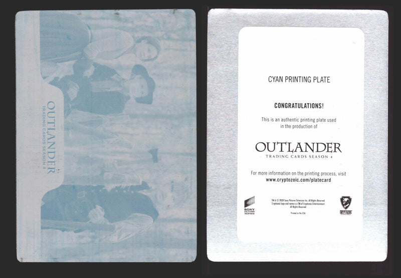 Outlander Season 4 Cyan Metal Printing Plate Chase Card   - TvMovieCards.com