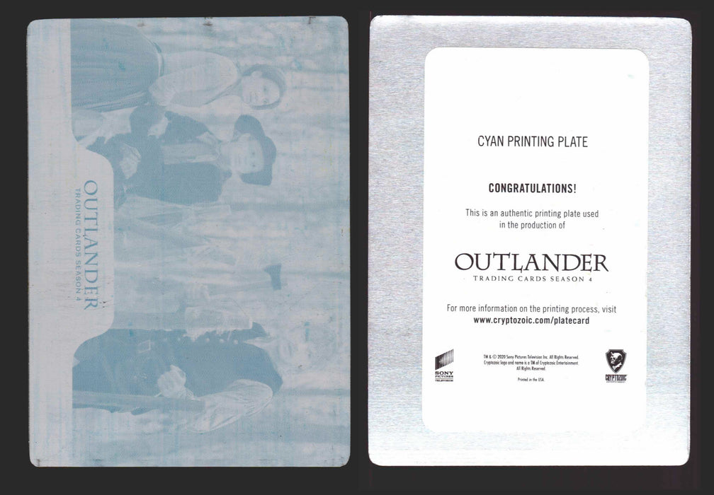 Outlander Season 4 Cyan Metal Printing Plate Chase Card   - TvMovieCards.com