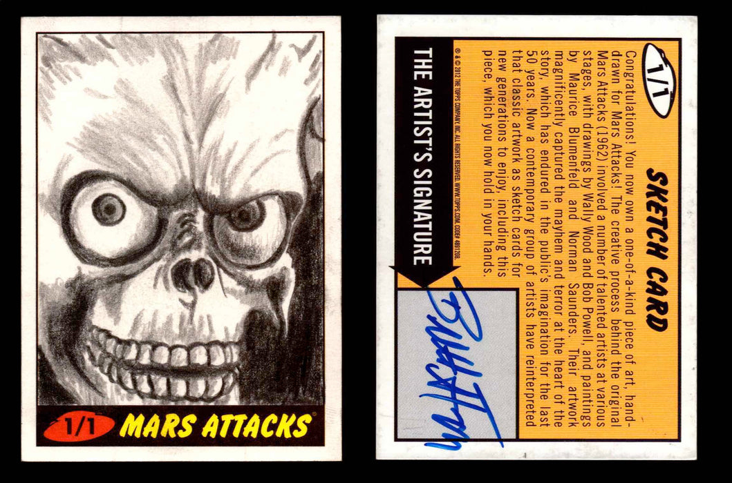 2013 Mars Attacks Invasion Artist Autograph You Pick Sketch Trading Card Topps #1 Brett Farr  - TvMovieCards.com