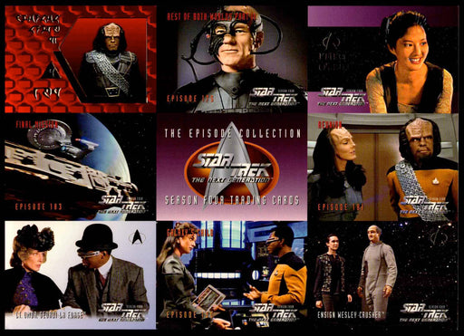 Star Trek TNG Next Generation Season 4 Four Uncut Trading Card Promo Sheet 1995   - TvMovieCards.com