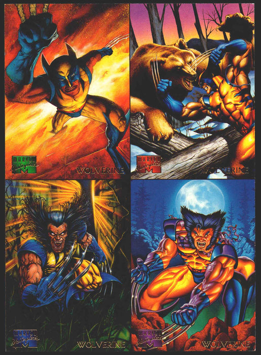 1995 Marvel Masterpiece 4-Card Uncut Promo Trading Card Panel Fleer   - TvMovieCards.com