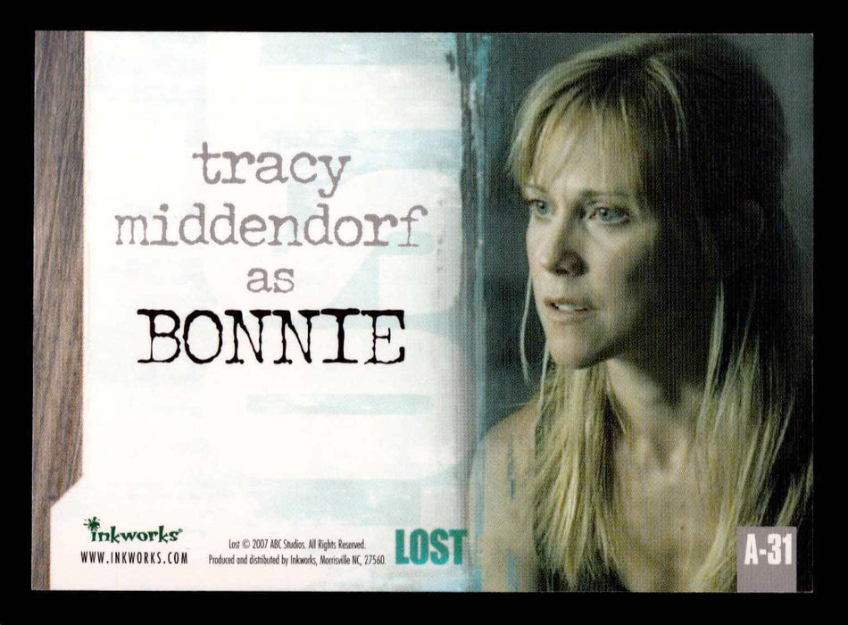 Lost Season 3 Three - A-31 Tracy Middendorf as Bonnie Autograph Card   - TvMovieCards.com
