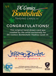 2019 DC Comics Bombshells III Artist Jeffrey Benitez Sketch Card Cryptozoic   - TvMovieCards.com
