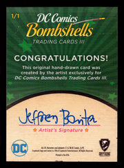 2019 DC Comics Bombshells III Artist Jeffrey Benitez Sketch Card Cryptozoic   - TvMovieCards.com