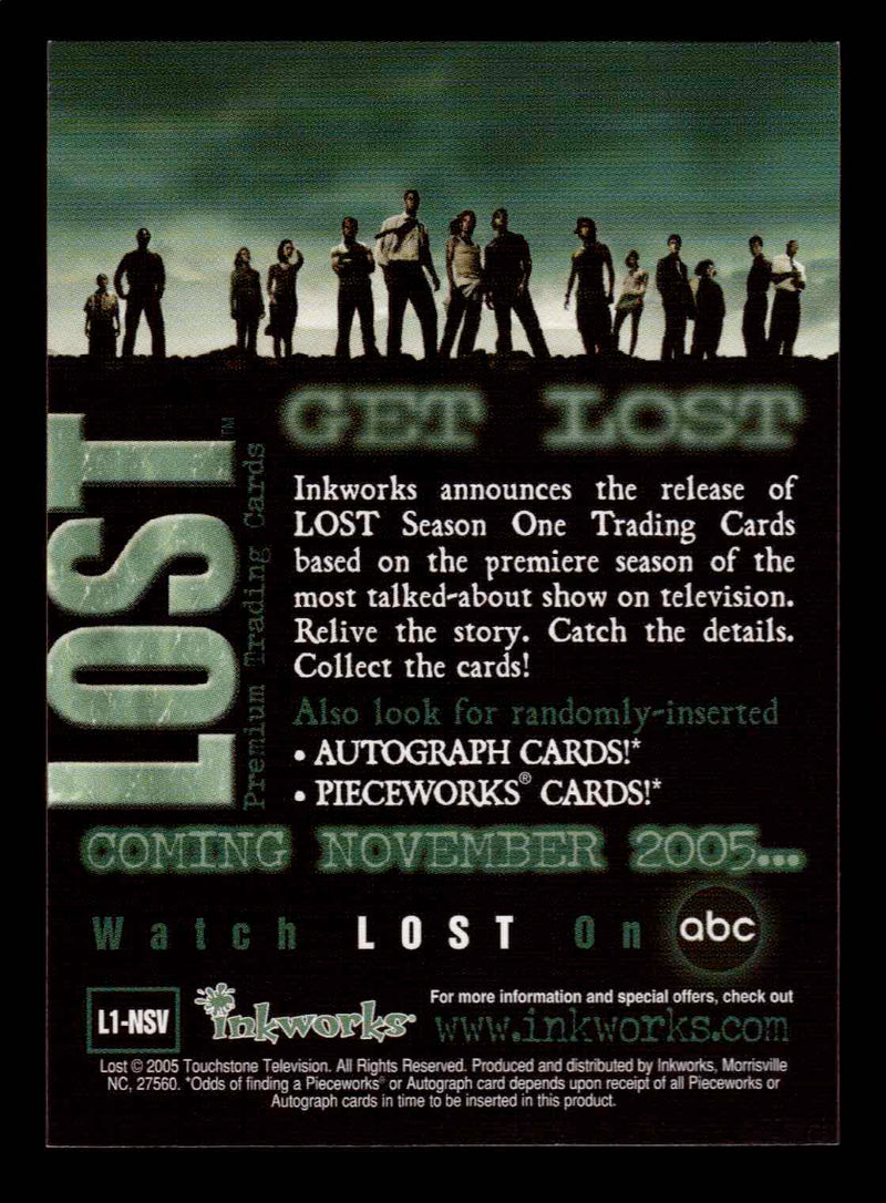 Lost Season 1 One L1-NSV Non-Sport Update Promo Trading Card   - TvMovieCards.com