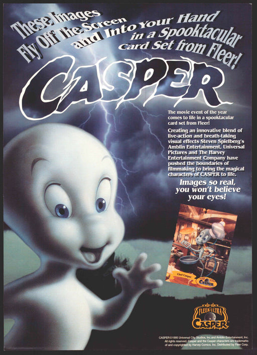 1995 Casper Movie Uncut Promo 9-Card Trading Card Panel Fleer
