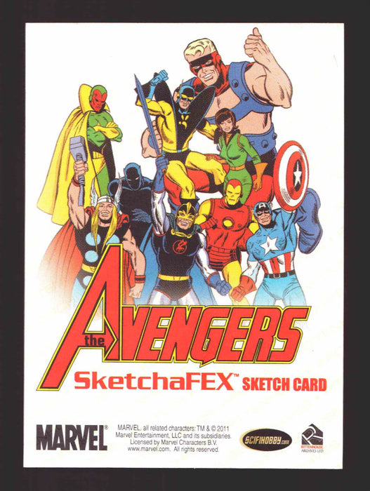 The Avengers Silver Age Greatest Heroes Artist Sketch Card by Nestor Celario Jr   - TvMovieCards.com