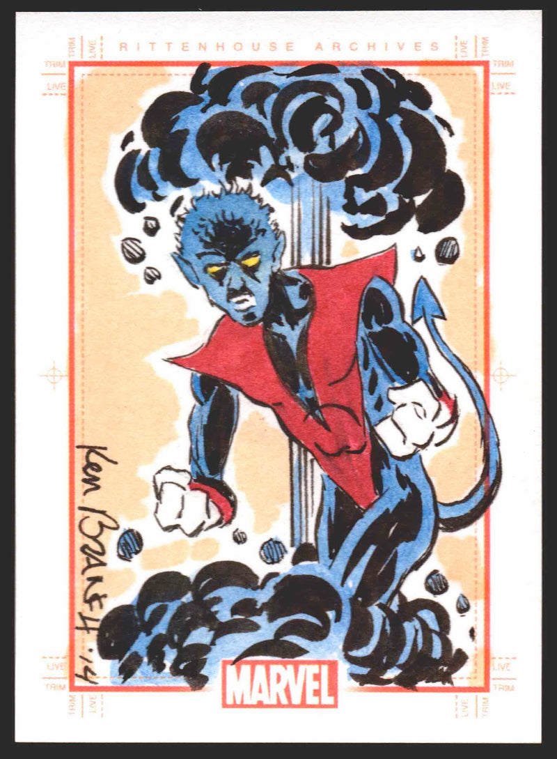 Marvel 75th Anniversary SketchaFEX Sketch Card Nightcrawler by - TvMovieCards.com