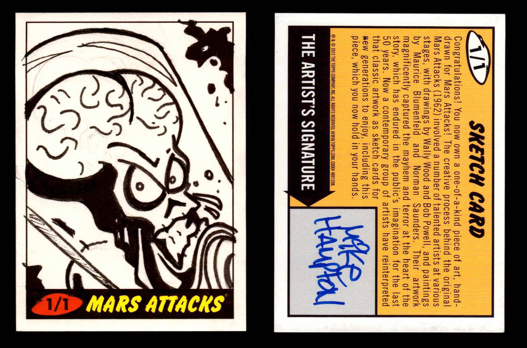 2013 Mars Attacks Invasion Artist Autograph You Pick Sketch Trading Card Topps #7 Mike Hampton  - TvMovieCards.com