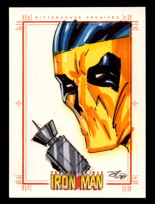 2008 Iron Man Movie - Jim Kyle SketchaFEX Sketch Trading Card   - TvMovieCards.com