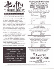 Buffy the Vampire Slayer Reflections Trading Card Dealer Sell Sheet Promo Sale   - TvMovieCards.com