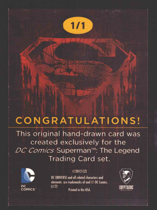 Superman: The Legend 2013 Cryptozoic DC Comics Sketch Card By Eman Casallos NAME   - TvMovieCards.com