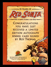 35 Years of Red Sonja Autograph Artist Card Roy Thomas Dynamic Forces 2009   - TvMovieCards.com