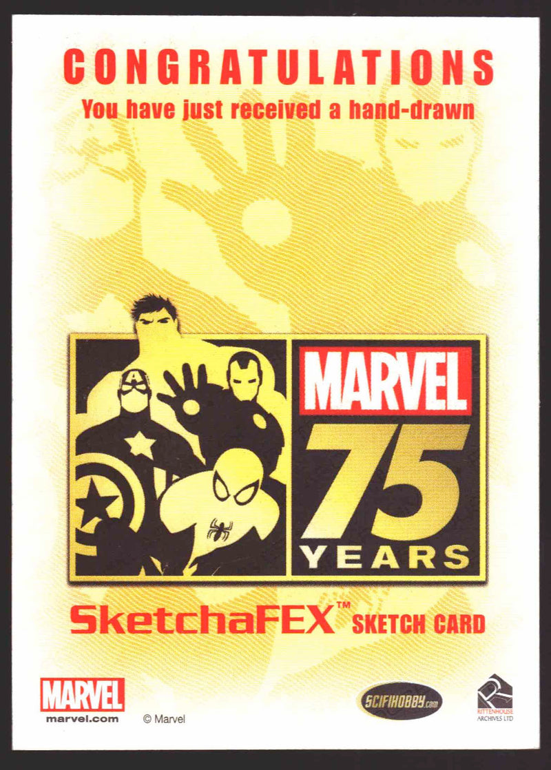 Marvel 75th Anniversary SketchaFEX Sketch Card Nightcrawler by - TvMovieCards.com