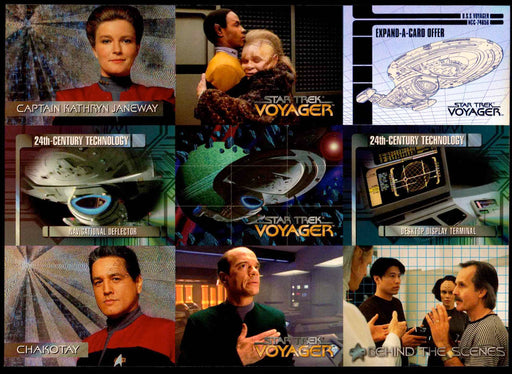Star Trek Voyager Series One Uncut Trading Card Promo Sheet 1995   - TvMovieCards.com