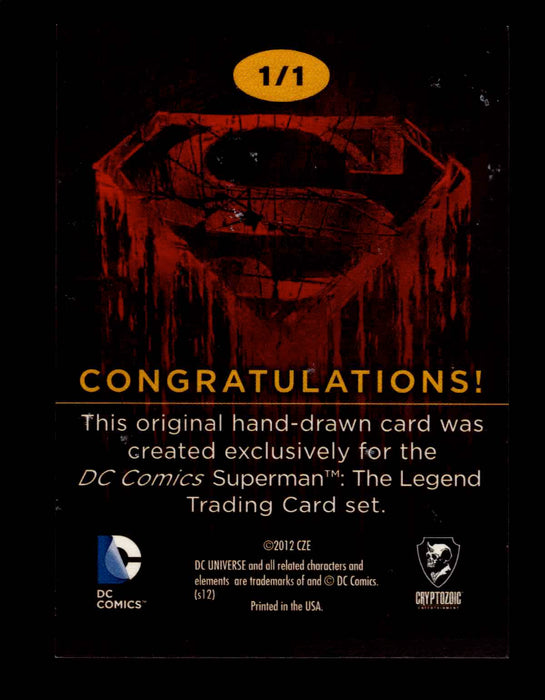 Superman: The Legend 2013 Cryptozoic DC Comics Sketch Card by Stacey Kardash   - TvMovieCards.com