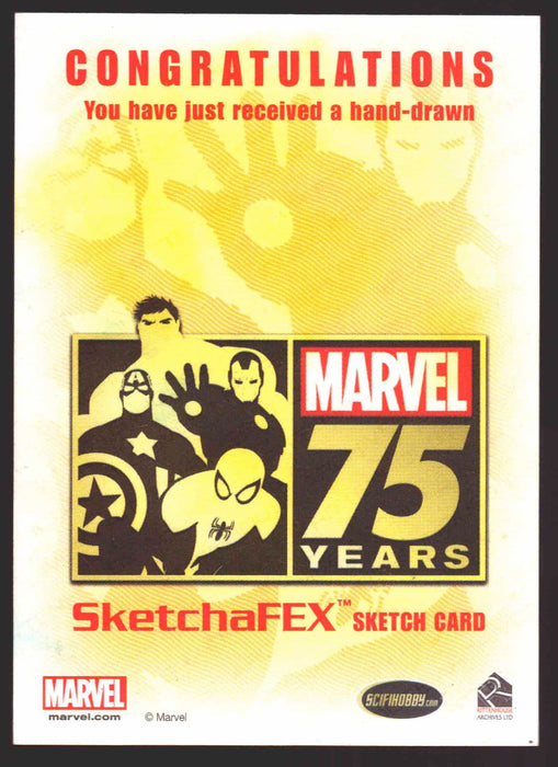 Marvel 75th Anniversary SketchaFEX Artist Sketch Card Wolverine   - TvMovieCards.com