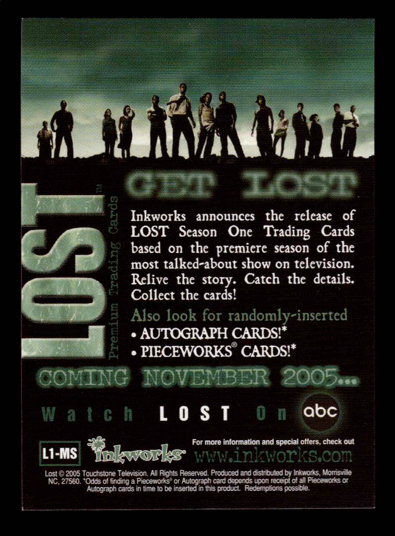 Lost Season 1 One Memorabilia Show L1-MS Exclusive Promo Trading Card   - TvMovieCards.com