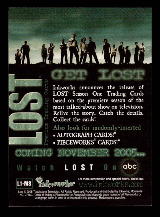 Lost Season 1 One Memorabilia Show L1-MS Exclusive Promo Trading Card   - TvMovieCards.com