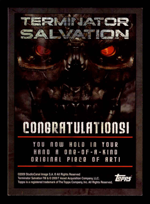 2009 Terminator Salvation Artist Sketch Card 1/1 Topps   - TvMovieCards.com