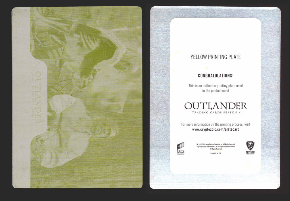 Outlander Season 4 Yellow Metal Printing Plate Insert Chase Trading Card   - TvMovieCards.com