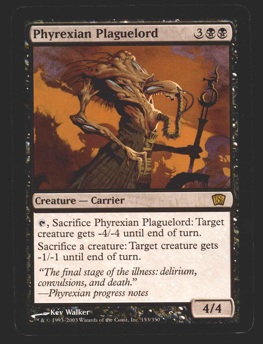 Magic The Gathering 8th Phyrexian Plaguelord #153/350 Box Topper Oversize Card   - TvMovieCards.com
