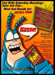 1995 Fox Kids Network Uncut 9 Card Promo Sheet Fleer Ultra Trading Cards   - TvMovieCards.com