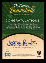 2019 DC Comics Bombshells III Artist Jeffrey Benitez Sketch Card Cryptozoic   - TvMovieCards.com