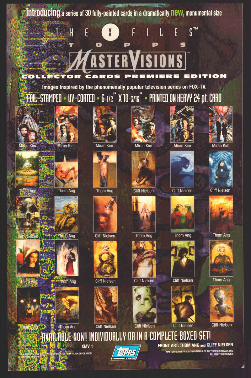 1995 X-Files MasterVisions Oversized Promo Trading Card Panel XMV1 Topps   - TvMovieCards.com