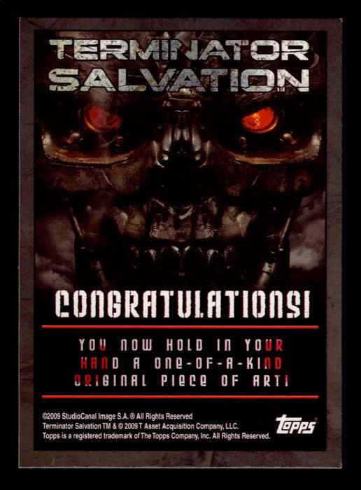 2009 Terminator Salvation Mathew Matt Minor Artist Sketch Card 1/1 Topps   - TvMovieCards.com