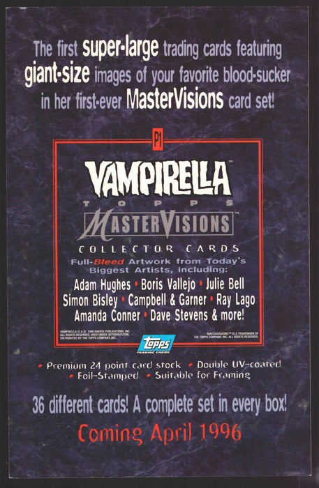 1996 Vampirella MasterVisions Oversized Promo Trading Card Panel P1 Topps   - TvMovieCards.com