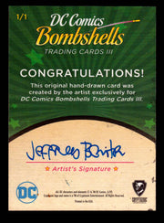 2019 DC Comics Bombshells III Artist Jeffrey Benitez Sketch Card Cryptozoic   - TvMovieCards.com
