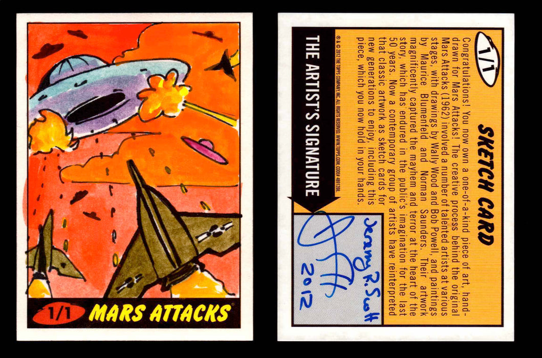 2013 Mars Attacks Invasion Artist Autograph You Pick Sketch Trading Card Topps #11 Jeremy Scott  - TvMovieCards.com
