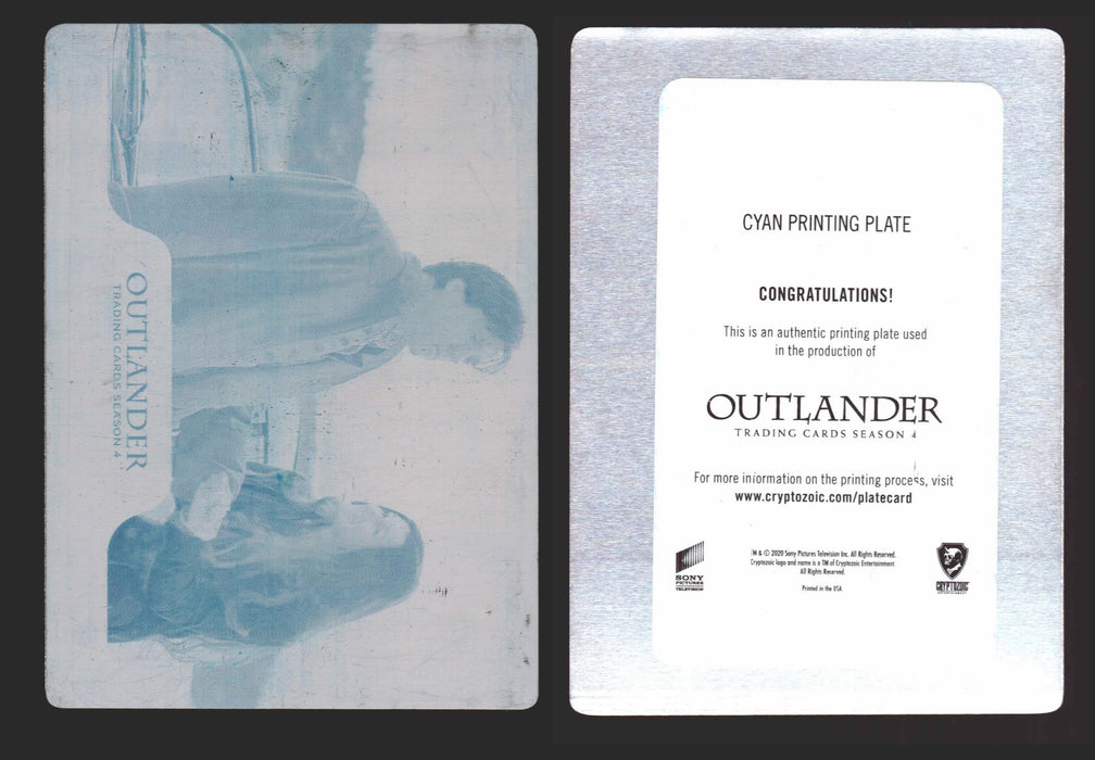 Outlander Season 4 Cyan Metal Printing Plate Chase Insert Trading Card   - TvMovieCards.com