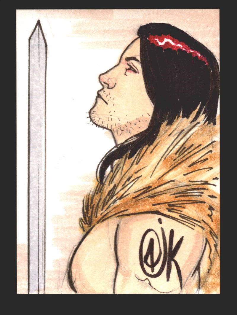 Red Sonja 2011 (Breygent) Artist Sketch Trading Card by Charles "Oak" Carvalho   - TvMovieCards.com
